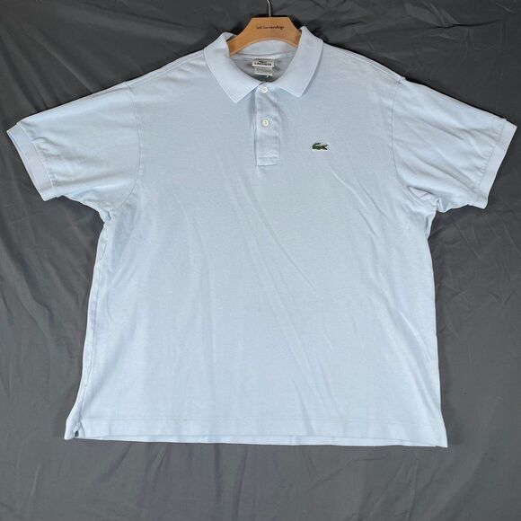 Lacoste Polo Shirt Men’s Size 7 (XXL) Baby Blue Short Sleeve Golf Designer - Picture 1 of 5